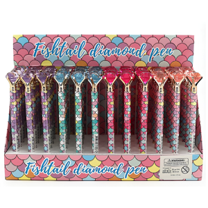 Stationery - Pen: Mermaid Scales with Diamond Topper