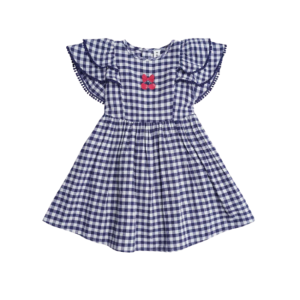 Huxbaby - Frill Dress: Cherry Pie Check