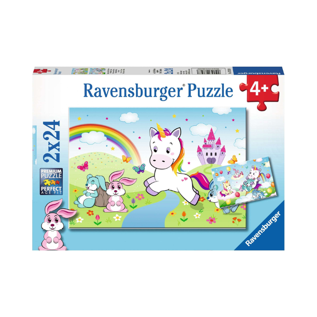 Ravensburger Fairy Tale Unicorn Puzzle 2x24 Pieces Ravensburger Fairy Tale Unicorn Puzzle 2x24 Pieces