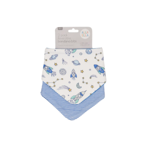 All4Ella - Bandana Bibs 2 Pack: Blast Off