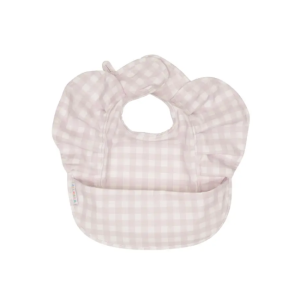 All4Ella - Recycled Frills Bib: Gingham Lilac