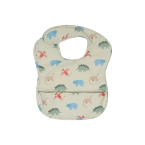 All4Ella - Recycled Pouch Bib: Dinosaurs