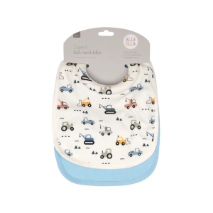 All4Ella - Roll Neck Bibs 2 Pack: Diggers