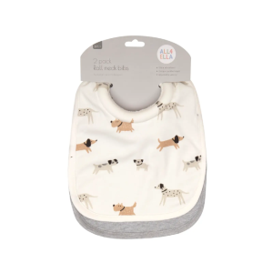 All4Ella - Roll Neck Bibs 2 Pack: Dogs