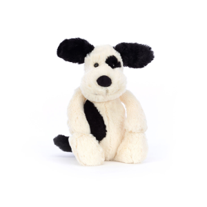 Jellycat - Medium Bashful: Black + Cream Puppy