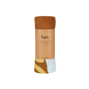 KIIN - Organic Muslin Swaddle: Fleur Umber (Limited Edition)