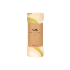 KIIN - Organic Muslin Swaddle: Fleur Warm Oat (Limited Edition)