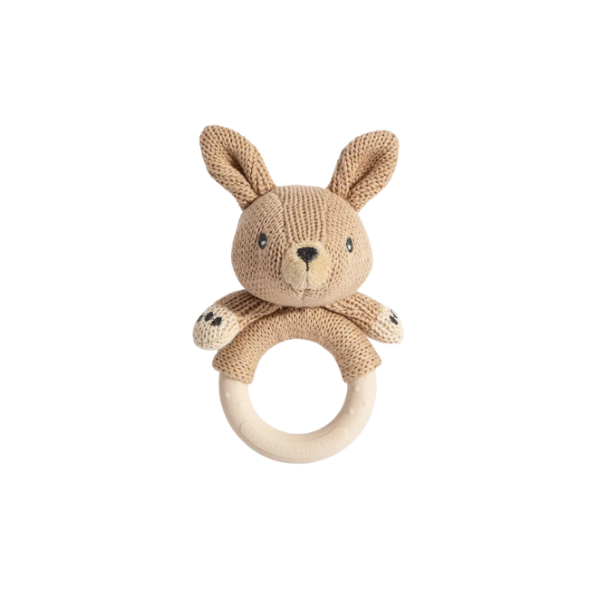 living textiles Ring Rattle - Kangaroo living textiles Ring Rattle - Kangaroo