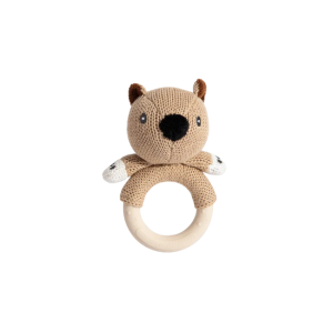 Living Textiles - Silicone Ring Rattle: Wally the Wombat