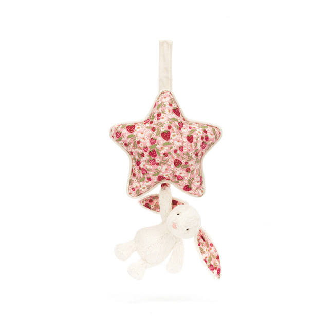 jellycat Blossom Cream Bunny 'Berry' Musical Pull jellycat Blossom Cream Bunny 'Berry' Musical Pull