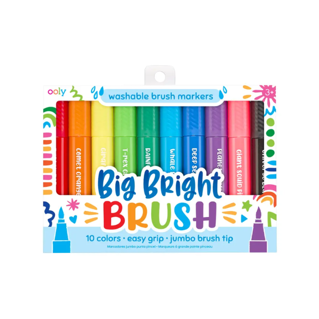 ooly big bright brush 10 washable brush markers ooly big bright brush 10 washable brush markers