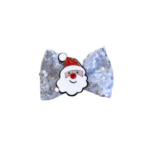 Twinkle + Bloom by Sophie - Sequin Hair Bow: Santa