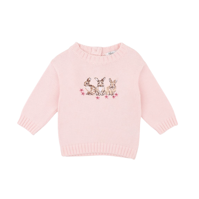 Bebe – Winnie_ Embroidered Bunny Knitted Jumper Bebe – Winnie_ Embroidered Bunny Knitted Jumper