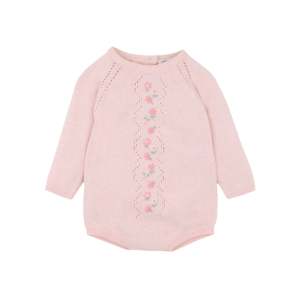 Bebe - Winnie: Organic Hand Embroidered Knit Long Sleeve Bodysuit