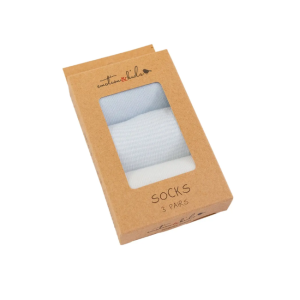 Emotion + Kids - 3 Pack Fine Stripe Socks: Blue