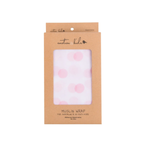 Emotion + Kids - Muslin Wrap: Pink Spot