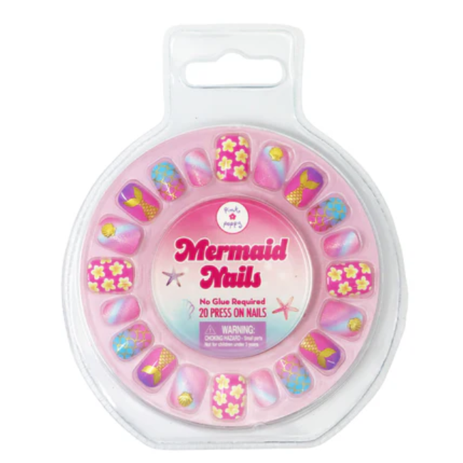 Pink Poppy - 3D Press on Nails Mermazing Mermaid