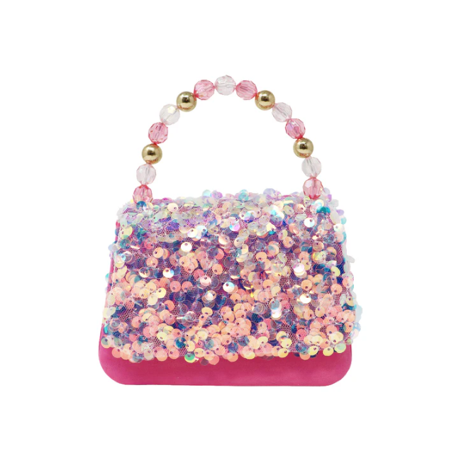 Pink Poppy - Hard Handbag_ Mermaid Flip Sequin