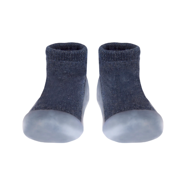 Toshi - Organic Hybrid Walking Socks Dreamtime Footsteps_ ink