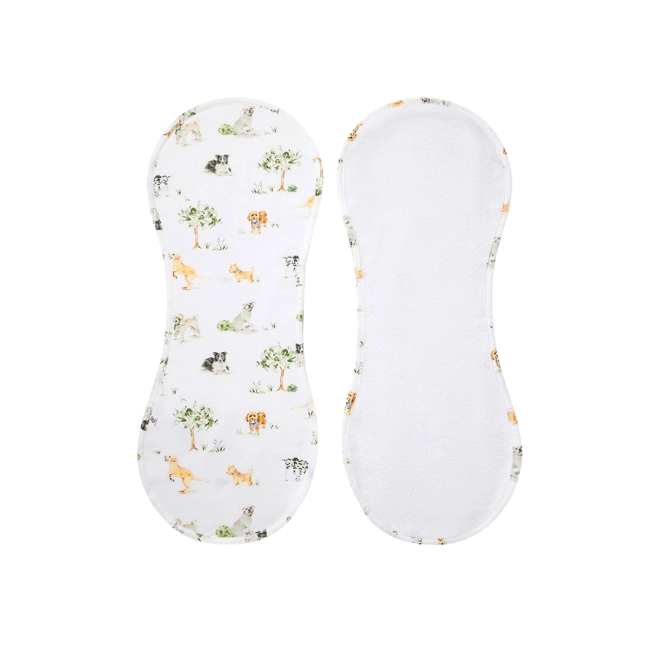 snuggle hunny Organic Cotton Burp Cloth dog park