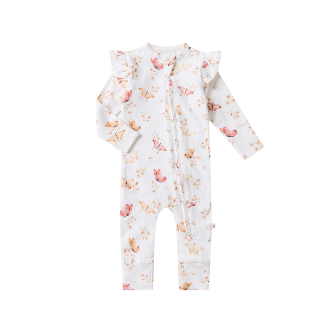 snuggle hunny Organic Snugglesuit Convertible Romper butterfly