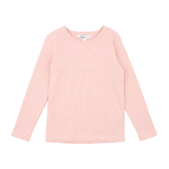 Bebe - Emmy_ Long Sleeve Rib Tee Dusty Rose