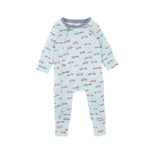 Bebe – Alvin_ Car Organic Long Sleeve Zipsuit