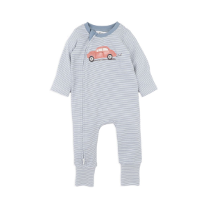 Bebe - Alvin: Stripe Organic Long Sleeve Zipsuit