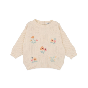 Bebe - Fern: Hand Embroidered Organic Jumper