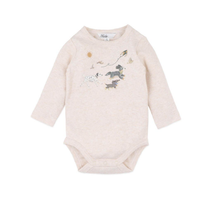 Bebe – Otto_ Dog Organic Long Sleeve Bodysuit