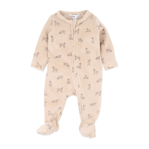 Bebe - Otto: Velour Long Sleeve Zip Onesie