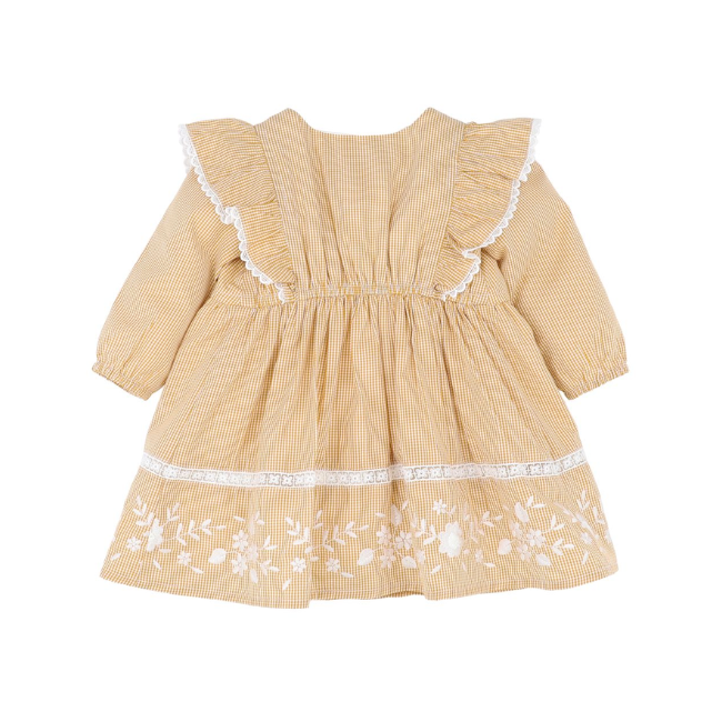 Bebe – Winnie_ Embroidered Gingham Dress 4