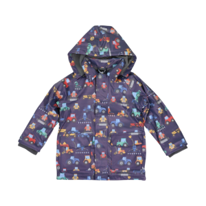 Korango - Polar Fleece Lined Raincoat Farm Machine Raincoat: Navy