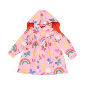 Korango - Polar Fleece Lined Raincoat Spring Rainbow: Pink