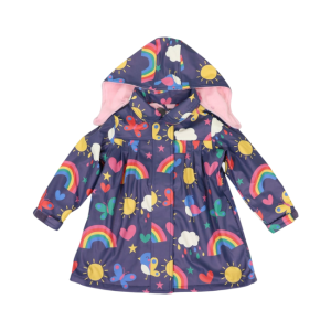 Korango - Polar Fleece Lined Raincoat Spring Rainbow: Navy