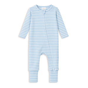 Milky - Zip Romper: Mist Stripe