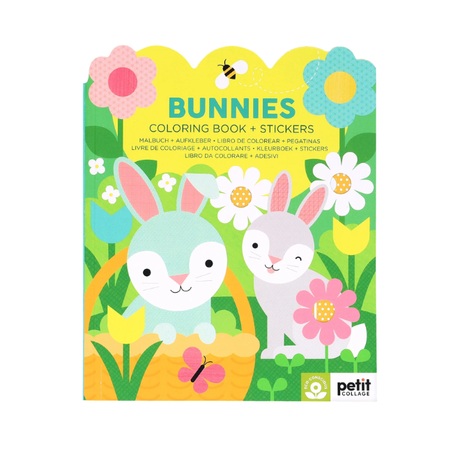Petit Collage Colouring Book with Sticker Bunnies Petit Collage Colouring Book with Sticker Bunnies