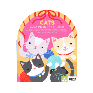 Petit Collage - Colouring Book with Stickers: Cats