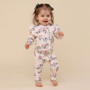 Snuggle Hunny - Organic Snugglesuit Convertible Romper: Native Bird