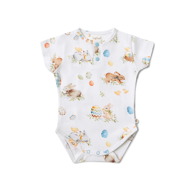 snuggle hunny Short Sleeve Organic Bodysuit Flopsy Bunnies snuggle hunny Short Sleeve Organic Bodysuit Flopsy Bunnies