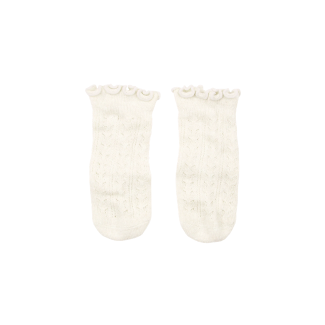 toshi Organic Socks Knee Frilly Lace