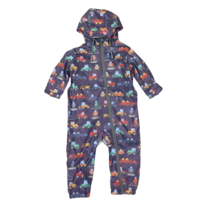 Korango - Polar Fleece Lined Rainsuit Farm Machine: Navy