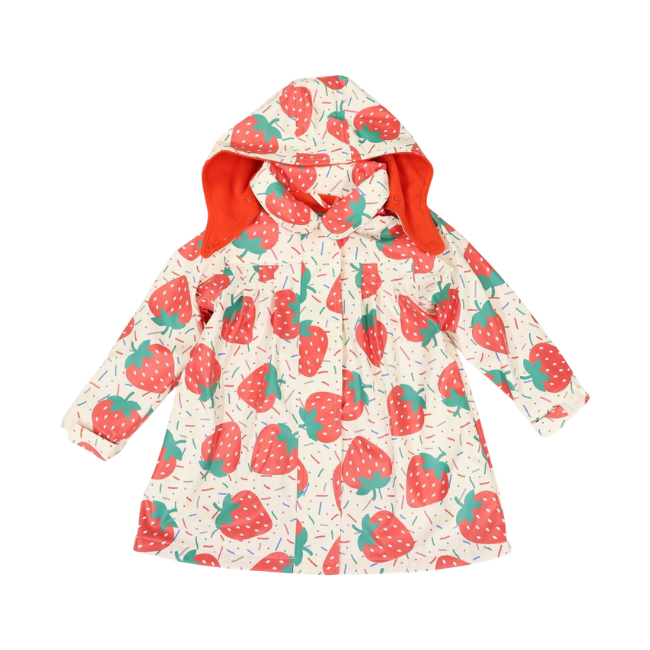 Korango – Polar Fleece Lined Raincoat Strawberries + Sprinkles_ Cream