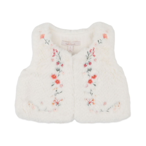 Fox + Finch - Orchard Bloom: Embroidered Faux Fur Vest