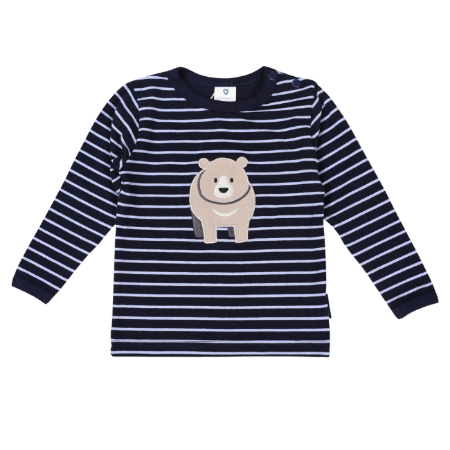 Korango – Bear Stripe Top_ navy