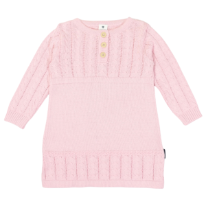 Korango - Cable Knit A Line Dress: Pink