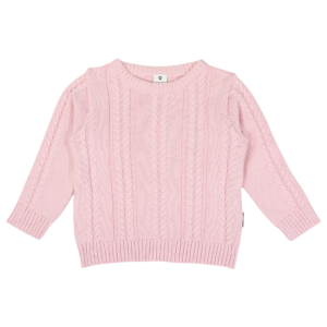 Korango - Classic Winter Cable Knit Sweater: Pink