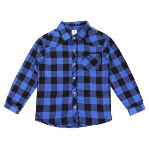 Korango - Cotton Flannel Shirt: Blue