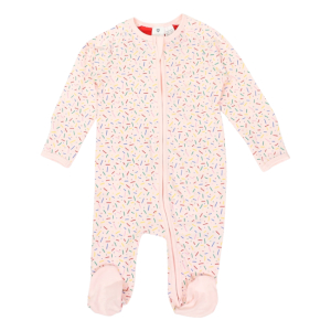 Korango - Sprinkles Zip Cotton Romper: Pink