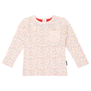 Korango - Sprinkles Tee with Pocket: Pink